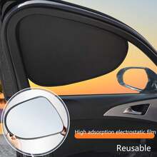 Car Static Adsorption Sunshade, Anti-UV Heat Insulation Window Curtain, Car Sun Visor - A - View 8