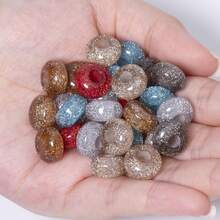 30 hạt/lô, kích thước 14x8mm, hạt nhựa sequin nhiều màu sắc, lỗ to, hình tròn dẹt, dùng để làm vòng tay, vòng cổ, bông tai, phụ kiện DIY. - hạt nhựa - Xem 4