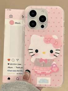 SANRIO 1 chiếc túi xách in họa tiết da báo màu hồng mới, kiểu dáng Hello Kitty e lệ, nơ hoạt hình nữ tính, tương thích với iPhone 17 Pro Max/16 Pro/16/16 Pro Max, chống sốc IMD, 15 Pro Max/14 Pro/14 Pro Max/Cá nhân hóa, sáng tạo, 13 Pro Max/13 Pro/13/*12 Pro Max/12 Pro/12/11 Pro Max/11 Pro, ốp lưng điện thoại thời trang độc đáo, bảo vệ điện thoại. - Nhiều màu - Xem 4