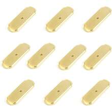 10 Packs Oil Rubbed Cabinet Knob Back Plates, 2.9 Inch Length And 1.2 Inch Width, Zinc Alloy Backplates Washers For Home Kitchen Drawer Knobs Dresser Pull Handles (Bronze) - Gold - View 2