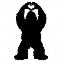 1pc Funny Ape Heart-Shaped Reflective Sticker, Motorcycle Mirror Decor, Maintain Driving Distance - Heart-shaped Ape - View 8