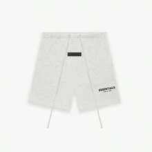 Essentials Fear Of God SS22-05 Men's Casual Sweat Shorts Runs 1 Size Large , Lightweight Breathable Drawstring Shorts For Fitness, Streetwear, 3 Colors - 清淡燕麥片 - 查看 1