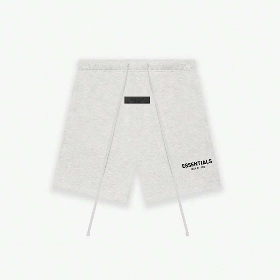 Essentials Fear Of God SS22-05 Men's Casual Sweat Shorts Runs 1 Size Large , Lightweight Breathable Drawstring Shorts For Fitness, Streetwear, 3 Colors - 清淡燕麥片 - 查看 1