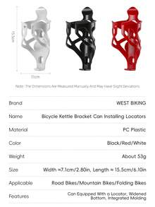 WEST BIKING Multi-Functional Anti-Theft Water Bottle Holder A Tracker Can Be Installed On The Back Road Bike And Mountain Bike Riding Gear - Multicolor - View 4