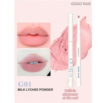 GOGO TALES 唇线笔，自然裸色哑光防水塑形丰唇，丝绒哑光质地，精准勾勒唇形，持久不晕染，适合新手使用 GOGOTALES