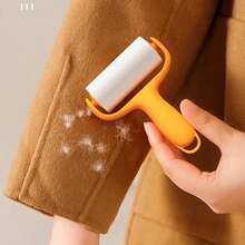 一套方便的迷你宠物毛发去除滚筒 - 1 个手柄 + 3 个替换滚筒，强力粘合剂，轻松去除宠物毛发，易于使用，可重复使用的手柄，无需用电，适用于宠物/衣物/地毯/汽车座椅，宠物主人的必备品。 - 彩色 - 查看 6