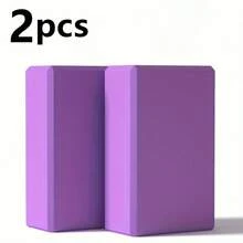 2 Peças Blocos de Yoga, Blocos de Pilates, Blocos de Espuma de Yoga - Espuma EVA Não Látex Suportiva - Superfície Macia Antiderrapante Com Bordas Biseladas, Adequado Para Yoga, Pilates, Meditação - Proporciona Estabilidade, Equilíbrio, Aprofunda Alongamentos, Melhora a Flexibilidade, Ótimo Para Casa Gym, Estúdio de Yoga, Equipamento de Treinamento de Yoga e Fitness, Roxo/Rosa/Preto, Presente Ideal Para Amantes de Yoga, Blocos de Yoga Roxos, Blocos de Espuma de Yoga, Tijolos de Yoga - Multicolorido - Visão 7
