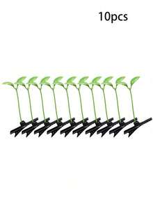 Green Bean Sprout Shaped Hair Clip, Grass Hair Clip, Cute Hair Accessory, Fun Grass Antenna Hair Clip, Suitable For Best Friends/Women - Green - View 8