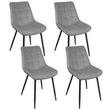 Set Of 2, 4, Or 6 Dining Chairs, Metal Frame, Scandinavian Kitchen Chairs, 150 Kg Weight Capacity, For Living Room, Dressing Table - Màu Xám nhạt - Xem 9
