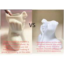 Giá đựng cọ trang điểm mặt kích thước 12.5*11.5*8.5cm, hộp đựng cọ trang điểm, bình hoa trang trí màu trắng, bình hoa trang trí hiện đại, thích hợp cho bàn làm việc, kệ sách, phòng khách, phòng ngủ. - Nhiều kiểu dáng - Xem 12