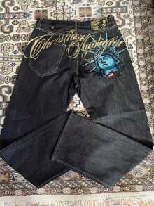Wide Leg Jeans Skinny Fit Jeans 2025 New Free Muse Like Retro Old Washed Jeans Women's Brand Straight Trousers - 02 - View 5