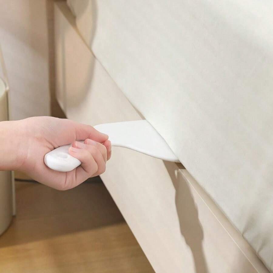 1pc Bed Sheet & Mattress Lifter, Home Use Labor-Saving Bed Sheet Tucking Tool, Mattress Gap Filler & Fixing Device - Grey - View 1