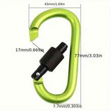 1/5 Stücke Mehrfarbiger D-Ring Schnalle, Bunter Karabiner, Outdoor Aufhängehaken, hochwertige verstärkte 8 cm Knopf, Schnellverschluss Aufhängehaken, Aluminiumlegierung Rucksack Schnalle, Schlüsselanhänger, Outdoor Ausrüstung, Outdoor Reise Schlüsselanhänger, Bergsteiger Ausrüstung Zubehör, Wandern Camping Schlüsselorganizer, Entdecker Schlüsselanhänger, Camping Zubehör, Reiseessentials, praktische Aufbewahrung - Verschiedenfarbig - Übersicht 4