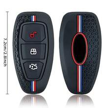 2026款适用于ST Line Carnival Focus Mondeo Ecosport Kuga Edge Escape的硅胶汽车钥匙包配件 - black - 查看 6