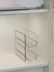 1pc PET Curling Iron Storage Rack, Stackable Hair Tool Organizer - Multicolor - View 6