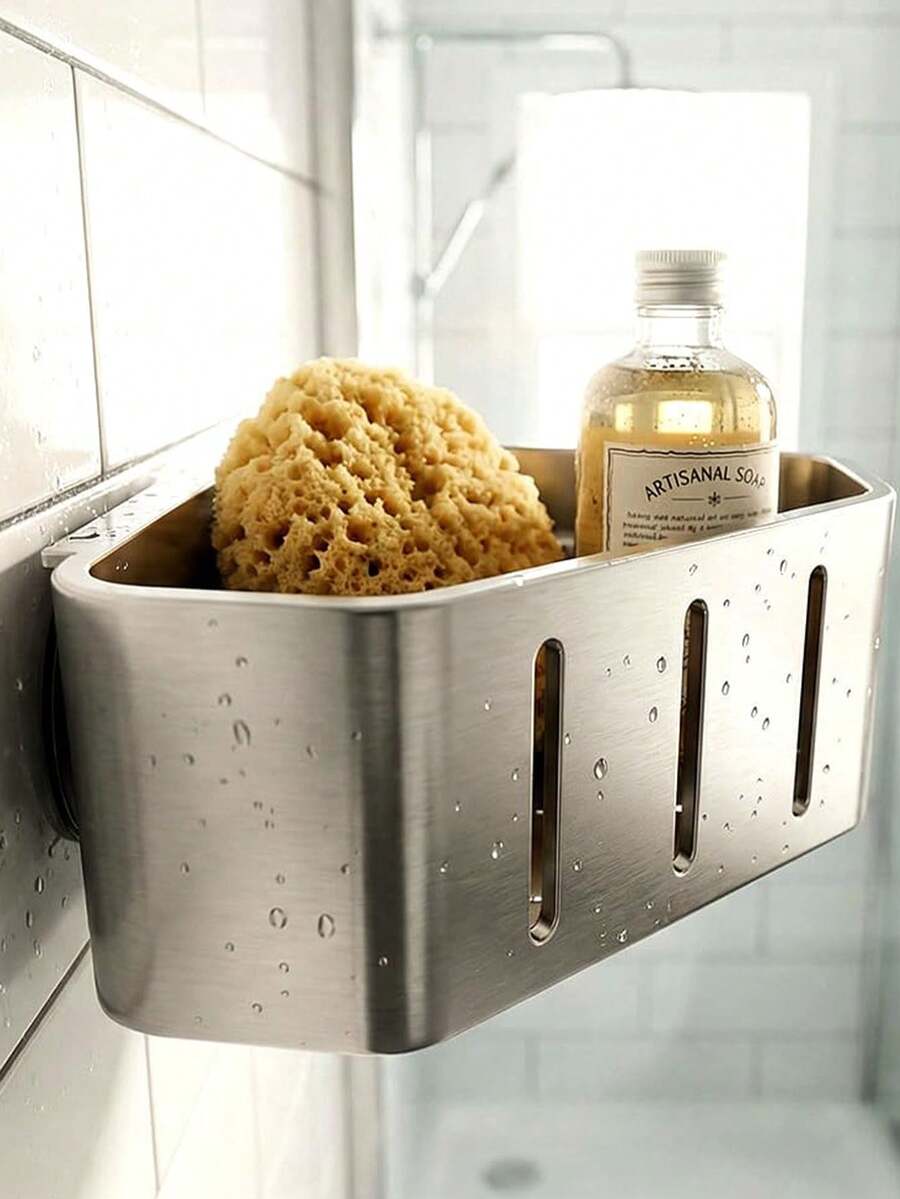 1/2PCS Sponge Holder For Kitchen Sink,2026 Sink Caddy Organizer With Suction Cups,Rustproof Kitchen Storage Rack For Sponge,Soap,Stopper,Brush - One Size - View 1