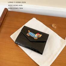 2026 New Sausage Dog Cute Card Holder, Women's Compact Slim Multi-Card Slots Plain Coin Purse Wallet, Stone Texture Card Case - Multicolor - View 2