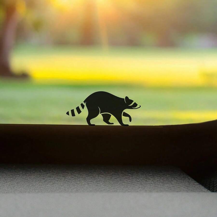 1 pieza Pegatina de mapache de plástico - Pequeña pegatina de huevo de Pascua para coche, camión, pegatina para ventana, espejo retrovisor, pegatina para coche, huevo, pegatina para interior y exterior - A - Ver 1