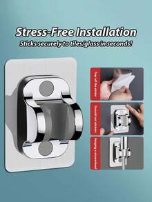 Bộ 1 vòi sen vuông và tròn, vòi sen 3 chế độ kèm ống dẫn và giá đỡ không cần khoan. - Phương Nguyên - Xem 10