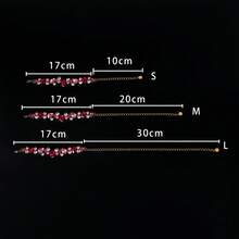 1 chiếc vòng cổ cho thú cưng đính đá pha lê chữa lành, trang sức đá quý sang trọng dành cho mèo và chó, vòng cổ choker có thể điều chỉnh với mặt dây chuyền hình bàn chân may mắn. - Nhiều màu - Xem 12