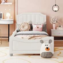 Kids Bed Frames, Headboards & Footboards - Beige + Solid Wood - View 3