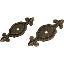 10 Packs Oil Rubbed Cabinet Knob Back Plates, 2.9 Inch Length And 1.2 Inch Width, Zinc Alloy Backplates Washers For Home Kitchen Drawer Knobs Dresser Pull Handles (Bronze) - Gold - View 9