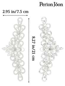1pc DIY Crystal Silver Rhinestone Angel Wings Necklace, Wedding Dress Accessory - YL006 - View 10