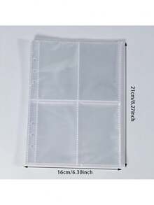 Carpeta con cremallera A5, cuaderno organizador de tapa brillante, álbum de PVC transparente, 10 hojas interiores recargables DIY, temporada de vuelta a clases - multicolor - Ver 16