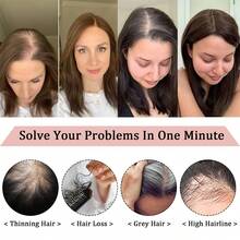 CEXXY Best Virgin Human Hair With Wefted Topper With 5x5 Inch HD Lace Base Topper Natural Black Hair Clips In Hair Extensions Hairpieces For Woman - S4 - Xem 7
