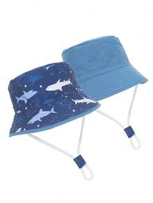 1pc Kids Printed Reversible Bucket Hat, Unisex Daily Wear Sun Protection Bucket Hat For Boys & Girls - Multicolor - View 20