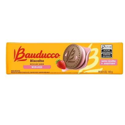 Biscoito Recheado Bauducco Morango 140g