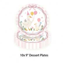 1 Set Pink Gosling Theme 1st Birthday Party Decorations, Including Birthday Banner And Tableware Set - Style 1 - View 8