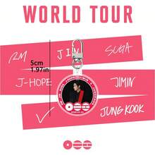 2026 BT/S <ARIRANG> 世界巡演鑰匙圈 (SWIM/ Body To Body/2.0) V JIMIN J-HOPE RM JIN，附個人色彩鑰匙圈、吊飾，適用於衣物、包包、車鑰匙 - 創意可愛派對裝飾 - 彩色 - 查看 11