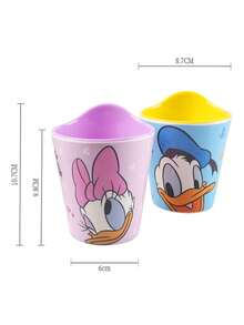 Disney 1个320毫升迪士尼卡通双色密胺水杯，可爱图案防碎牛奶杯，夏季学生饮水杯，家用果汁饮料杯，多功能厨房桌面收纳杯，笔筒，装饰品，可重复使用的派对杯，生日返校婚礼节日礼物 - 彩色 - 查看 5