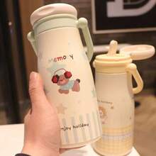 1个双模式保温杯，带提手 | 316不锈钢内胆 + 可转换吸管/饮用盖 | 轻巧美观，防漏 | 专为女生和学生设计 – 适合上学、通勤和户外活动 - 彩色 - 查看 12