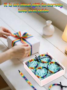 1 chiếc/6 chiếc/12 chiếc Vòng tay cầu vồng Tự hào LGBTQ, Thích hợp cho các cặp đôi song tính, đồng tính nam, đồng tính nữ, làm thủ công, có thể điều chỉnh, Quà tặng vòng tay tình bạn Tháng Tự hào LGBTQ cho nam và nữ - Vòng tay cầu vồng - Xem 3