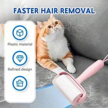 1pc Reusable Pet Hair Remover Portable Dog Cat Fur Remover Brush Manual Lint Roller For Carpet Couch Clothing Bedding Pet Grooming Cleaning Tool - View 1
