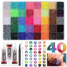 1 Box 3mm Colorful Resin Flat Bottom Rhinestones, DIY Crafts, Crystal Tweezers Pen For Nail Art, Jewelry Making, Phone Case Decoration - 3-mm - View 11