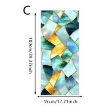 1/6pcs European Style Static Cling Window Stickers, Removable Waterproof PVC Material, Colorful Geometric Pattern Design, Suitable For Bedroom And Home Decor - Multicolor - View 19