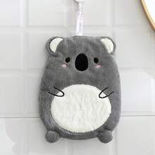 1pc Cute Cartoon Coral Fleece Hand Towel, Absorbent Hanging Hand Towel For Kitchen, Bathroom - Multicolor - View 13
