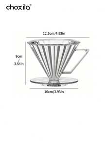 choxila 3pcs/Set Transparent Coffee Pot, Transparent Resin Dripper, 50pcs V02 Filter Paper, Reusable Pour-Over Coffee Equipment, Coffee Accessories, Suitable For Pour-Over Coffee, Gift - Transparent - View 16