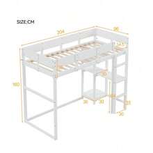 Kids Bed Frames, Headboards & Footboards - White + Wood + 90cm*200cm-1 - View 4