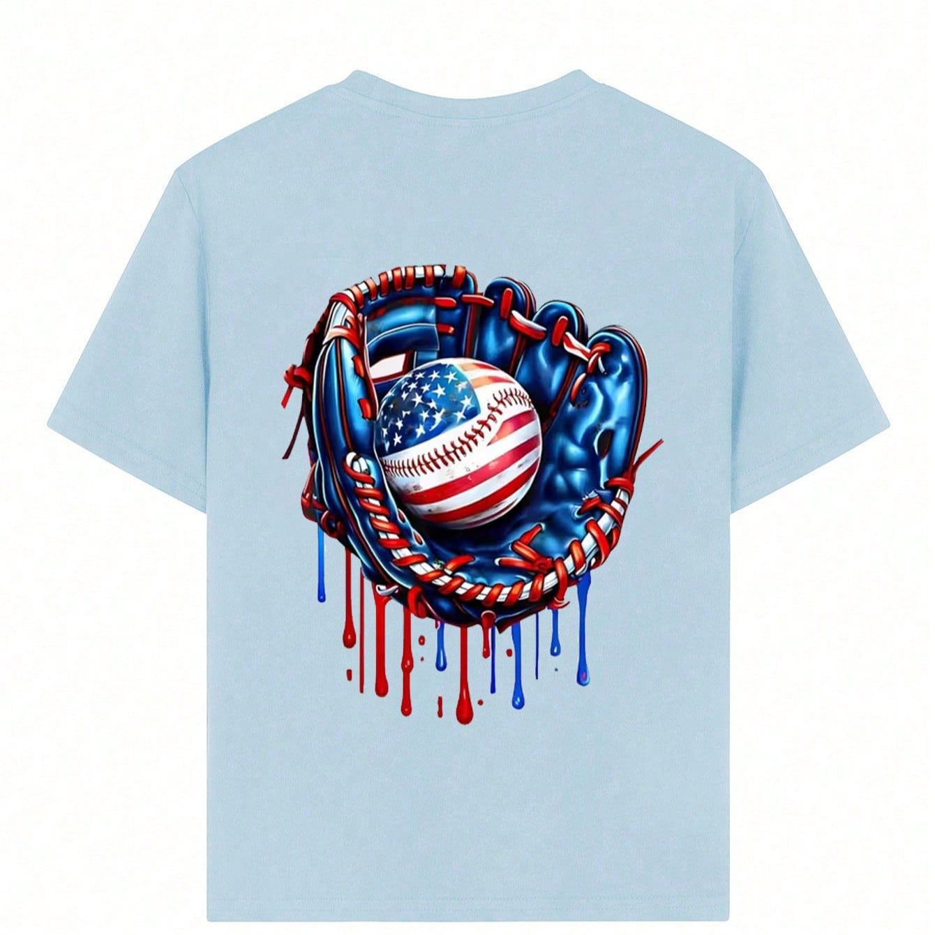Día de la Independencia - Camiseta con estampado de béisbol para niño preadolescente, tela suave y cómoda, adecuada para entusiastas del béisbol,