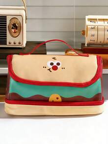 1pc 2026 New Cute Cartoon Dirt-Resistant Student Pencil Case, Extra Large Capacity Desktop Multi-Pocket Design Pencil Box, Multifunctional Dorm Cosmetic Bag, Can Store Calculator, Notebook And Pens - Suitable For School, Office And Travel - Suitable For Students, Professionals, Male And Female, School Stationery Storage Box, Multifunctional Storage Box, Secure Zipper Closure, Pencil Case - Multicolor - View 7