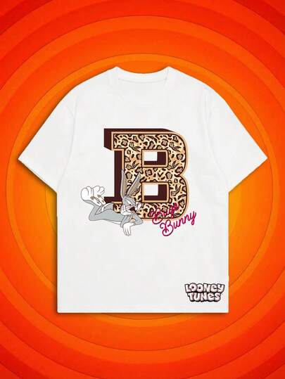 SHEIN X Looney Tunes Áo thun nữ màu hồng in chữ hoạt hình, kết hợp giữa nét ngọt ngào nữ tính và phong cách retro Mỹ, thiết thực và phù hợp cho mặc hàng ngày, lý tưởng cho buổi hẹn hò Valentine, tiệc trà chiều cùng bạn bè, mua sắm mùa hè, đi học, tiệc theo chủ đề, chợ đồ cũ, kỳ nghỉ lễ, lễ hội, một món đồ chủ đạo để tạo nên phong cách Y2K Millennium Girl và thời trang đường phố độc đáo.