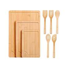 Avilia Set Taglieri in Bamboo – 3 Taglieri + 5 Utensili da Cucina Inclusi - Visualizzare 6