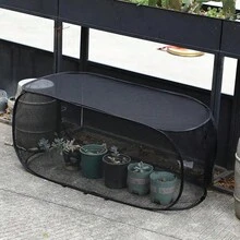 1pc Foldable Pop-Up Mesh Plant Greenhouse Cover, Available In Multiple Sizes, With 8 Ground Stakes Protective Cage, Durable Material, Suitable For Animal And Insect Barrier, Ideal For Fruits, Vegetables And Seedlings, Reusable - A - View 4