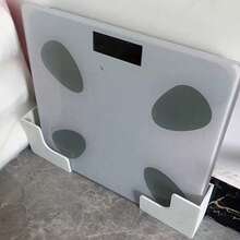 Wall-Mounted Weight Scale Storage Rack - Seamless Adhesive Installation, Durable Plastic Space-Saving Design, Suitable For Bathroom And Home Gym, Compatible With Body Fat Scale And Fitness Equipment, Bathroom Storage Rack, Fashionable Appearance, Installation, Storage Box - Multicolor - View 4