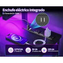 Escritorio de Computadora con Estantes de Almacenamiento Reversibles Escritorio Minimalista Moderno para La Oficina en Casa Fibra de Carbono Color - Fibra de Carbono - Ver 8