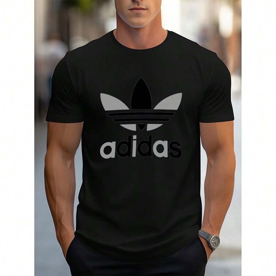 Men's Pure Cotton Short-Sleeved T-Shirt Casual Summer Crew Neck Basic Tee Comfortable Breathable Daily Wear Streetwear Fashion Top Ideal Christmas Gift For Him Birthday Present For Boyfriend Father's Day Gift For Dad Anniversary Gift For Men Relaxed Fit Soft Fabric Easy To Match With Jeans Shorts Pants Versatile Wardrobe Essential Suitable For Outdoor Activities Home Wear Dating Travel Vacation Beach Outings Perfect Gift Option For Holiday Season Warm Gift For Loved Ones Practical And Stylish Apparel For Men Of All Ages - 黑色 - 查看 1